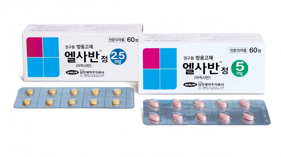 삼진제약 비타민 K 비의존성 경구용 항응고제(NOAC) '엘사반정'