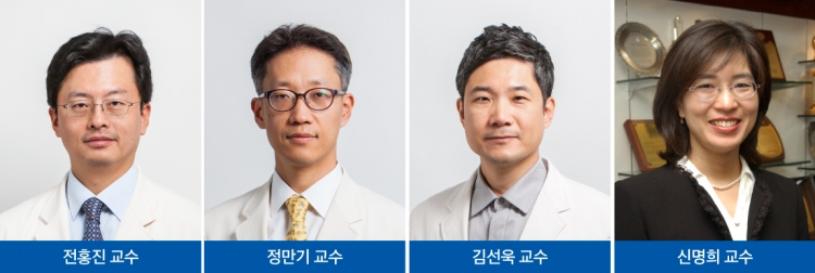왼쪽부터 전홍진 정만기 김선욱 신명희 교수