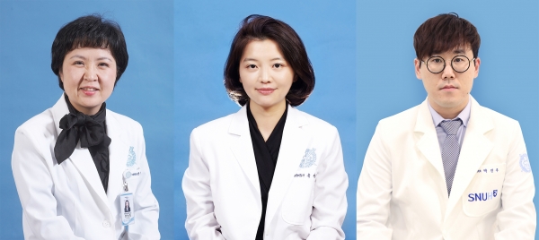 왼쪽부터 분당서울대병원 마취통증의학과 한성희, 유정희, 박진우 교수