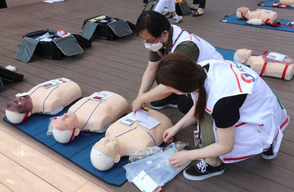 한림대춘천성심병원 재난 대응 응급의료 훈련.