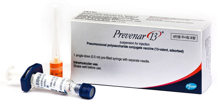 한국화이자제약의 폐렴구균백신 ‘프리베나13’ 성인용 제품