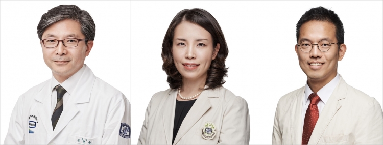 (왼쪽부터) 서울성모병원 안센터 김현승, 정소향, 변용수 교수