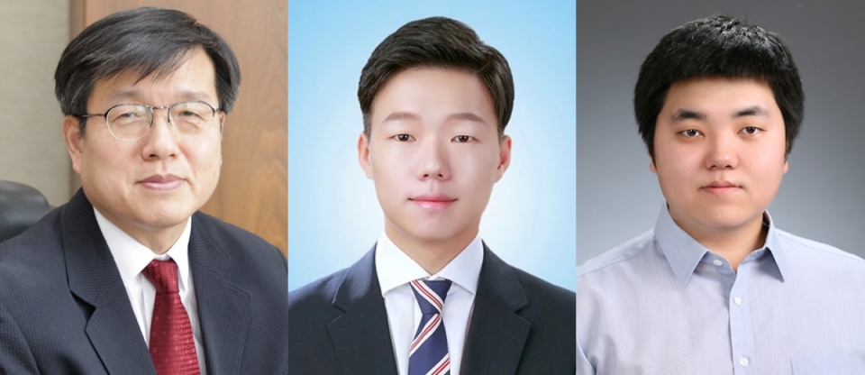 (왼쪽부터) 고려대 의과대학 미생물학교실 송진원 교수, 김종우·박경민 연구원
