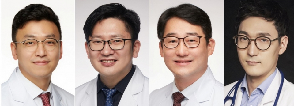 (왼쪽부터) 세브란스병원 이식외과 김덕기·이재근·주동진 교수, 임승혁 강사