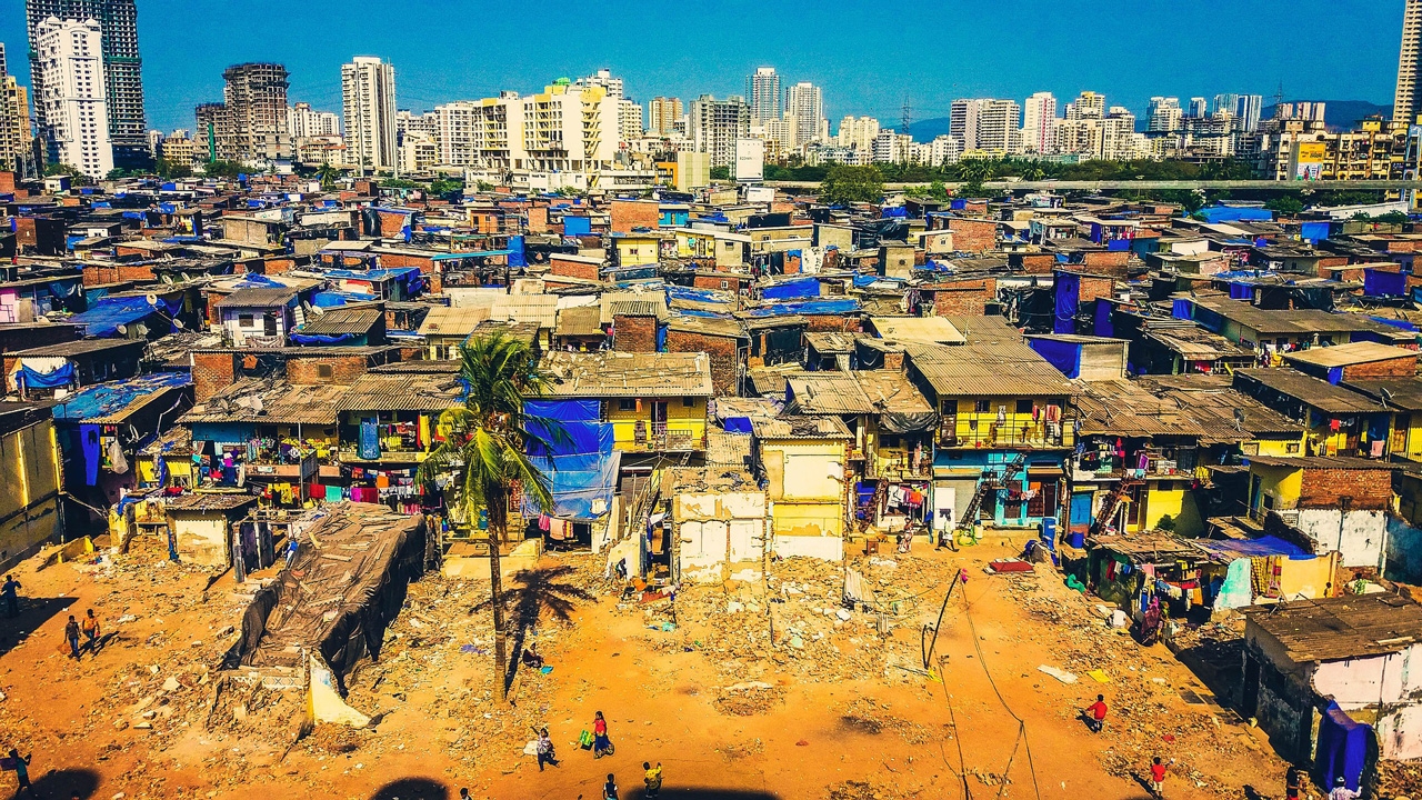 인도 뭄바이 슬럼가