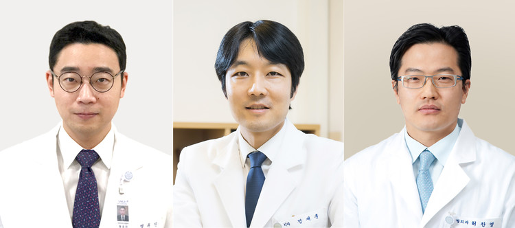 (左から)盆唐(プンダン)ソウル大病院 形成外科のミョン・ユジン教授・チョン・ジェフン教授・ホ・チャンヨン教授