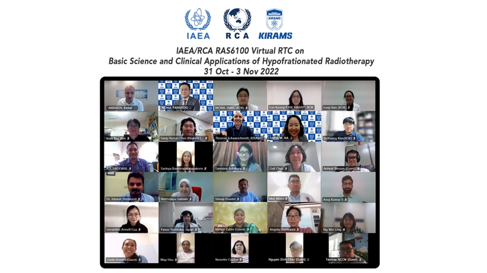 IAEA/RCA RAS6100 온라인 지역훈련과정 단체사진 [사진=한국원자력의학원 제공]