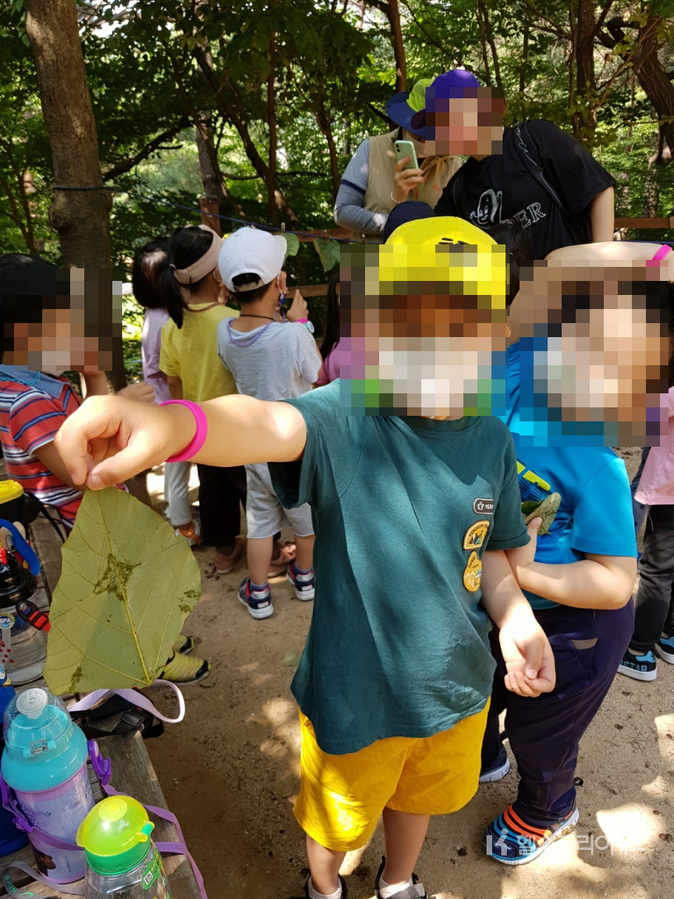 서울 서대문구의 한 어린이집(유치원) 원생들이 최근 선생님들과 함께 야외 현장학습을 하고 있다. [사진=헬스코리아뉴스]