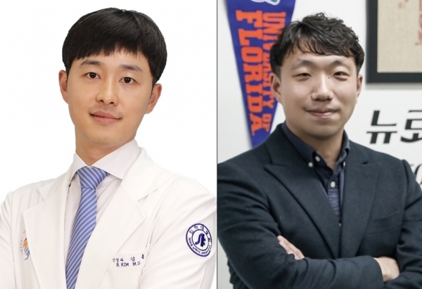 (왼쪽부터) 인하대병원 신경과 김률 교수, 인천대학교 체육학부 강년주 교수