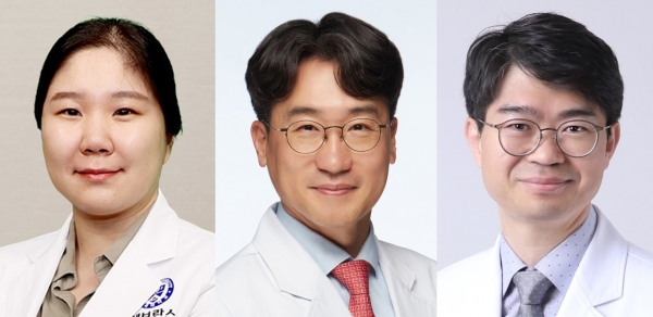 (왼쪽부터) 연세암병원 종양내과 김규현‧정민규‧신상준 교수